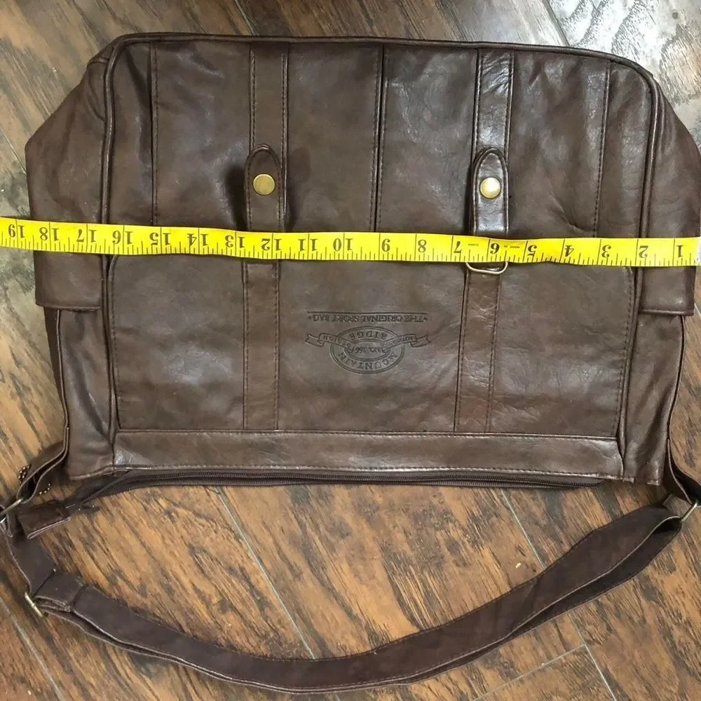 Y2K Vintage Professor Teacher Preppy Academia Brown messenger crossbody book bag
